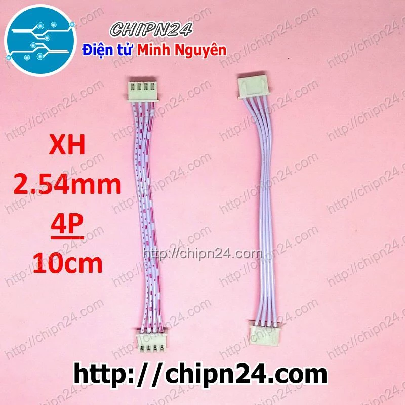 [3 SỢI] (D123) Dây bẹ 4p 10cm XH2.54mm (Dây bus, Dây cáp)