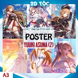 Tranh poster A3 Yuuki Asuna (2) Anime Manga Sword Art Online chất liệu giấy cao cấp - 2D Tộc Shop