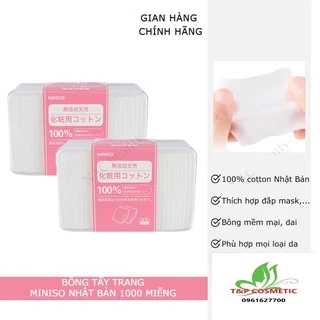 Hộp bông tẩy trang Miniso 1000 miếng Nhật Bản