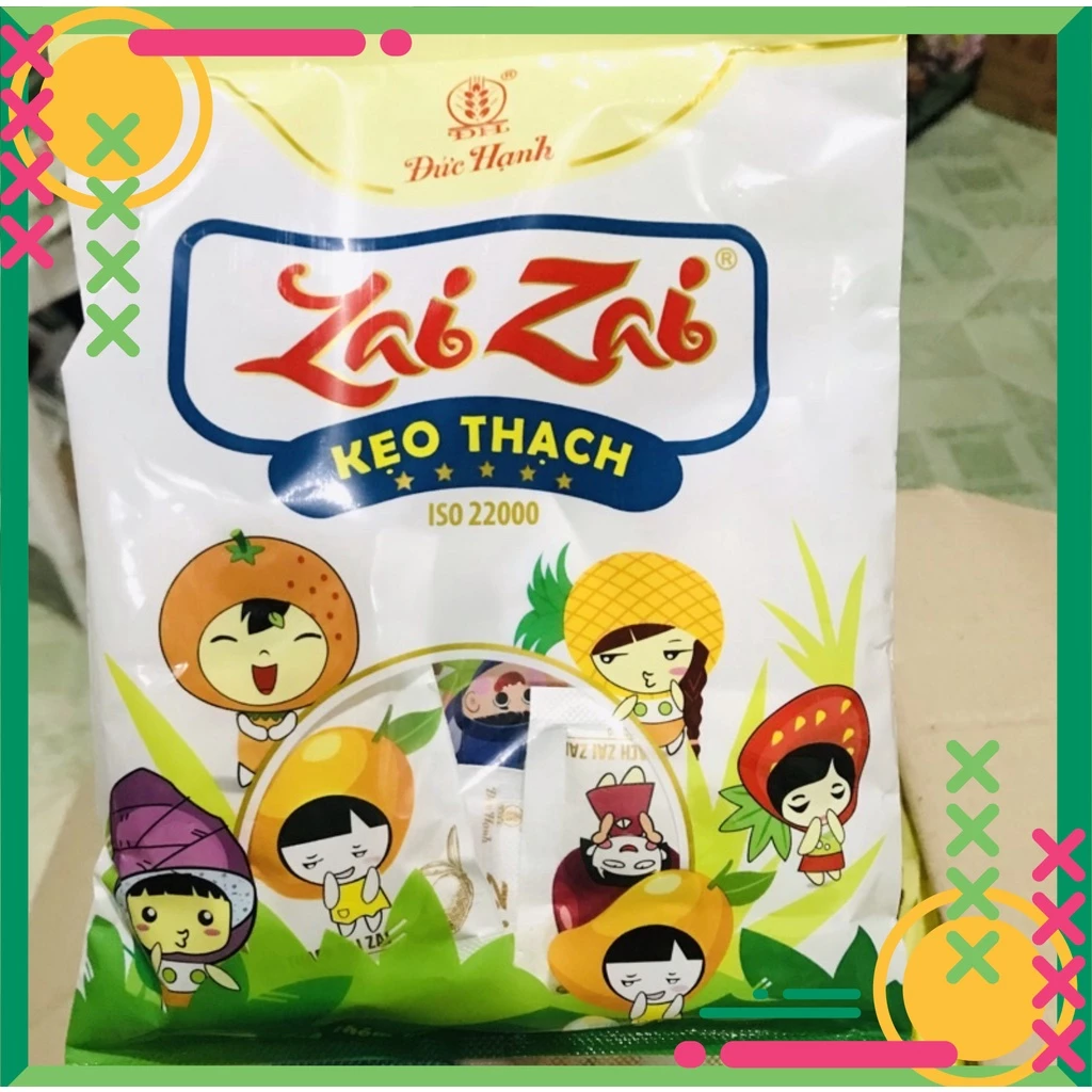 Thạch Zaizai Đức Hạnh Túi 350g Nhiều Hương Vị Trái Cây Thơm Ngon chính hãng