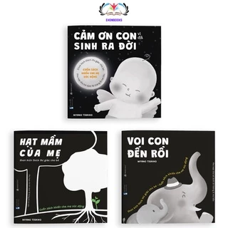 Sách Ehon Cảm Ơn Con Kích thích thị giác cho bé 0 18 tháng tuổi wabooks combo 3 cuốn