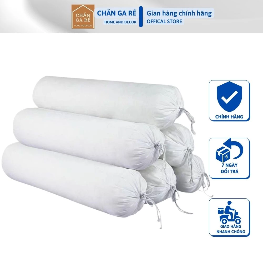 Ruột gối ôm ruột gối bông gối gác chân bông gòn cao cấp kích thước 35cmx110cm