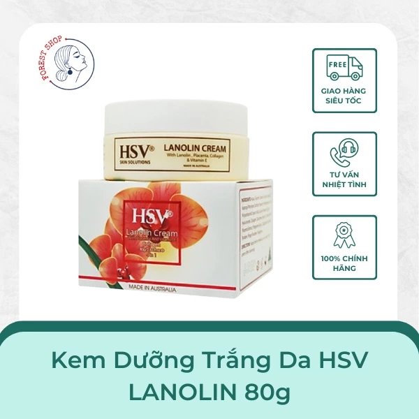 Kem Dưỡng Trắng Da HSV LANOLIN Làm Sáng Da Hiệu Quả Dưỡng Ẩm Cho Da 80g