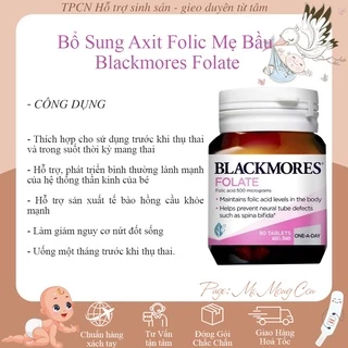 Viên Uống Bổ Sung Axit Folic Cho Mẹ Bầu Blackmores Folate 90 viên - Xuất xứ Úc