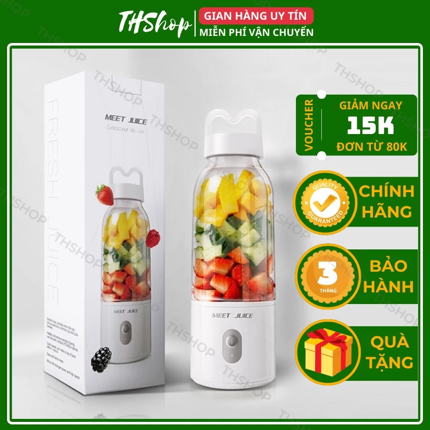 Máy Xay Ép Đa Năng Cầm Tay Meet Juice Loại 1 THSHOP, Máy Xay Sinh Tố Mini Cực Mạnh Xay Nhuyễn Thực Phẩm Trong 9 Giây