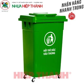 THÙNG RÁC CÔNG NGHIỆP NHỰA HIỆP THÀNH 90 LÍT -CÓ BÁNH XE ms: 503k-BX