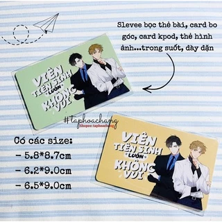 Sleeve bọc bài, postcard, card kpod, ảnh, card bo góc, emoca Trong suốt có dán - 5.8*8.7/ 6.2*9.0/6.5*9.0