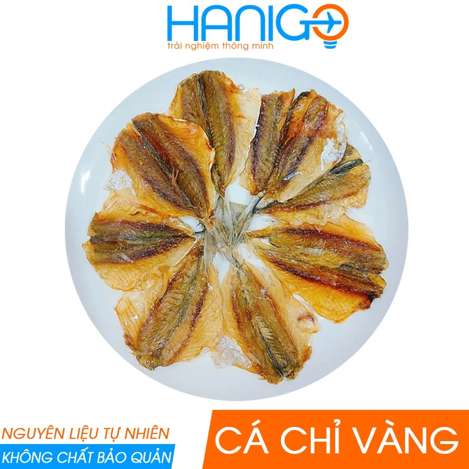 Khô Cá Chỉ Vàng Đà Nẵng tươi, date mới chế biến cá chỉ vàng nướng thơm ngon- Túi 400G - HANIGO Đặc sản Đà Nẵng NGON