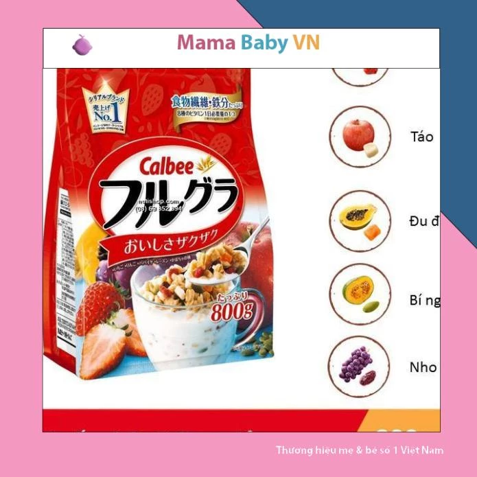 Ngũ cốc Calbee nội địa Nhật 750G Mama Baby VN