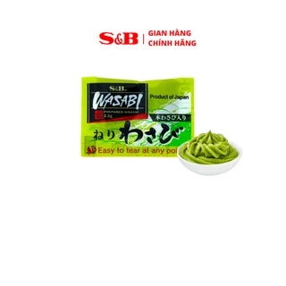 Mù Tạt Wasabi S&B sachet - S&B Prepared Wasabi Sachet Hương Cay Nồng Dạng Túi 1.25kg (Túi/500gói)