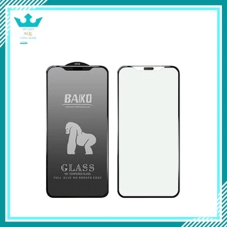 Kính Cường Lực Baiko Full Màn Cho iP - Dẻo Chống Vỡ Viền Có Màng Loa Chống Bụi 7/8 Plus, X/SX/XSMAX, 11/12/13/14/15