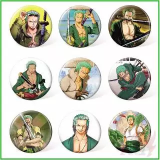 ☠ Nhân Vật One Piece Độc Đáo Sáng Tạo Huy Hiệu Hóa Trang Nhân Vật Roronoa Zoro Trong Anime ☠ 1 Huy Hiệu Cài Áo Ba Lô 58MM (Dòng Zoro: 9 Phong Cách)