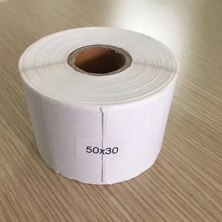 10 Cuộn in tem Trà sữa, decal in nhiệt 1 tem khổ 50x30mm