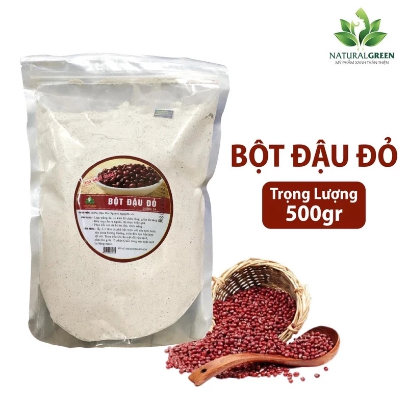 500GR Bột đậu đỏ nguyên chất dùng làm đẹp, sáng da, mờ thâm