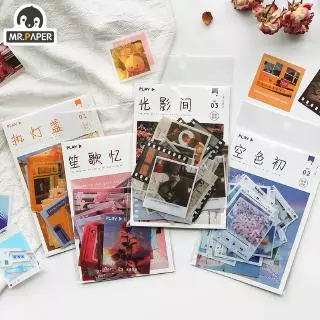 Bộ 40 miếng dán Mr.Paper in ảnh chụp 4 kích thước tùy chọn phong cách cổ điển trang trí album/sổ tay