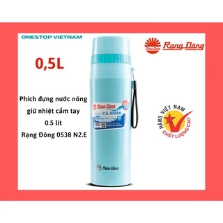 Bình phích đựng nước nóng giữ nhiệt cầm tay 0.5 lít Rạng Đông 0538 N2.E