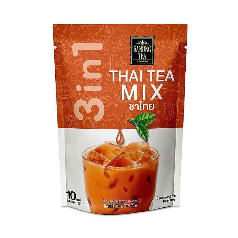  Trà Sữa Thái Hòa Tan Ranong Tea 3 In 1 200G (10 Gói X 20 G)