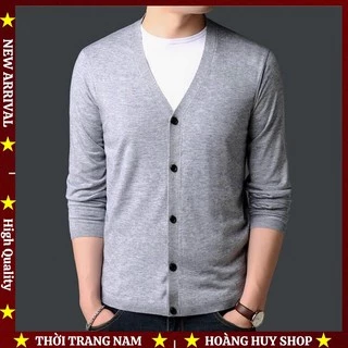 Áo Khoác Cardigan Nam H&H-AK03 Áo Khoác Len Cổ Tim Mềm Mịn Cao Cấp Phong Cách Cách Hàn Quốc- 4 Màu