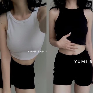 Combo 2 Áo Croptop Ba Lỗ Chất Thun Borzip Siêu ĐẸP YUMI BÁN SỈ