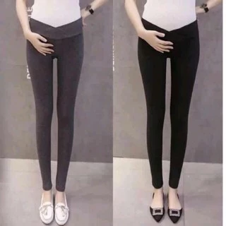 Quần Legging Bầu Cạp Chéo Chất Cotton Co Giãn 4 Chiều