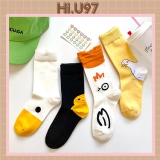 Tất cổ cao hình chú vịt cute xỉu