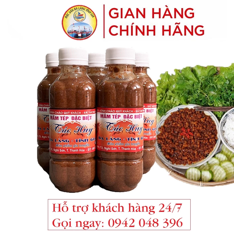 Combo 5 chai mắm tép Ba Làng Thanh Hóa 300g loại đặc biệt
