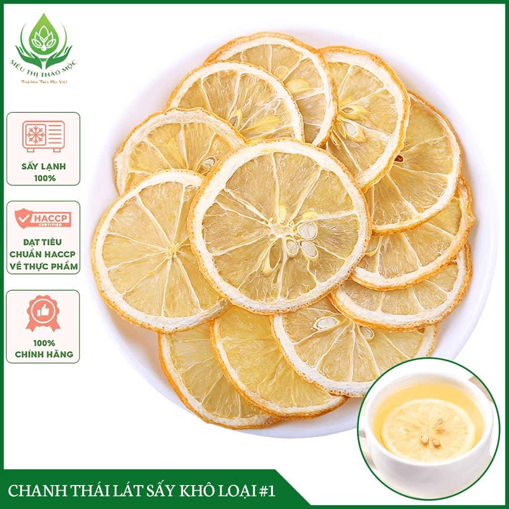 ✅[LOẠI THƯỢNG HẠNG] Chanh Vàng Sấy Khô 100gr Trà Chanh Vàng Thái Lát Khô Tự Nhiên Thơm Ngon