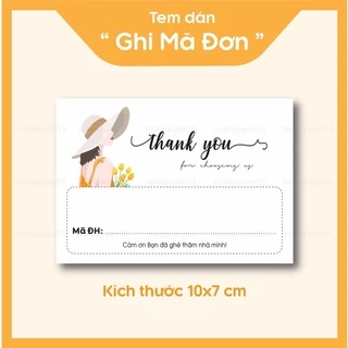 [ Sẵn ] Tem dán Thank You , Tem Ghi Mã Đơn