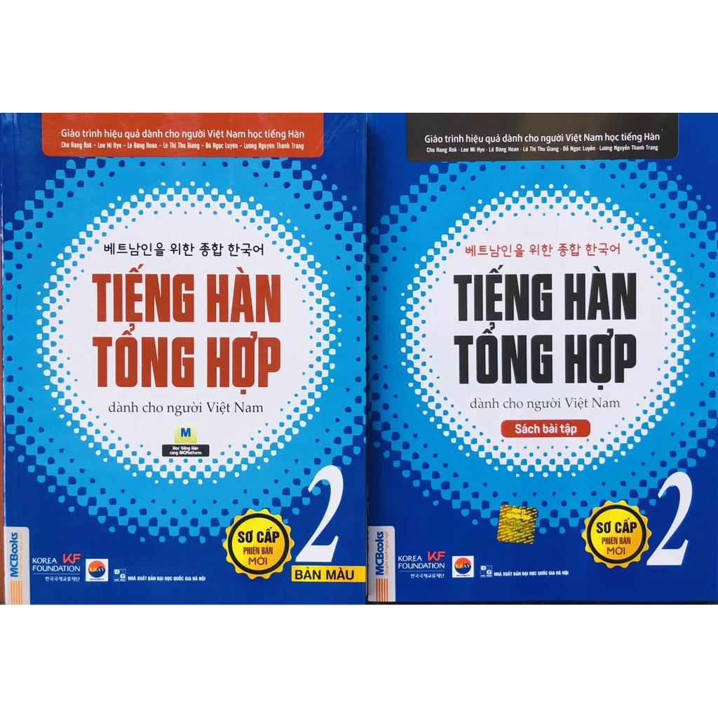 Sách Tiếng Hàn Tổng Hợp Dành Cho Người Việt Nam Sơ Cấp 2 bản 4 màu (SGK + SBT)