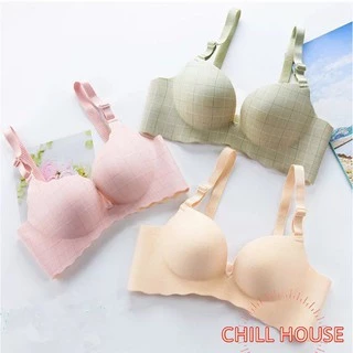 Áo lót nữ su đúc siêu đẩy ngực họa tiết kẻ A 04 - CHILL HOUSE