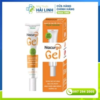 Gel loại bỏ mụn và mờ sẹo Nacurgo Gel ⚡ Tặng quà ⚡ Tuýp 20g Giảm mụn mờ thâm Hiệu quả