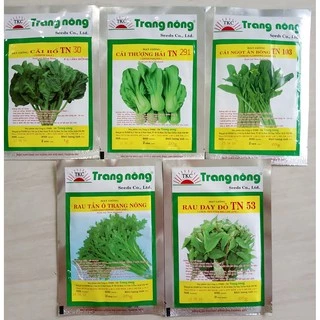 Combo 5 gói hạt giống rau ăn lá hiệu Trang Nông