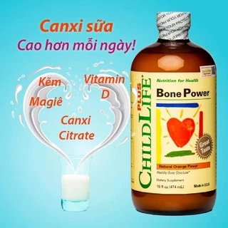 Canxi BONE POWER - giúp xương chắc khoẻ và phát triển chiều cao của trẻ