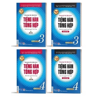 Sách - Combo Tiếng Hàn tổng Hợp Trung cấp 3 và 4 (Giáo trình Bản Màu + SBT) MCBooks