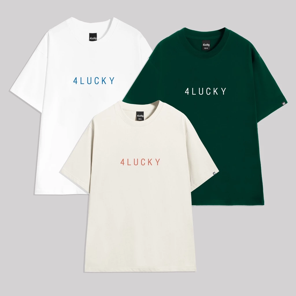 Áo Thun Trơn Unisex 4Lucky 6035 - Tay Lỡ Form Rộng Oversize Streetwear