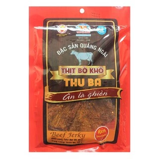 Khô bò miếng hảo hạng Thu Ba 100 gram, đặc sản Xứ Quảng