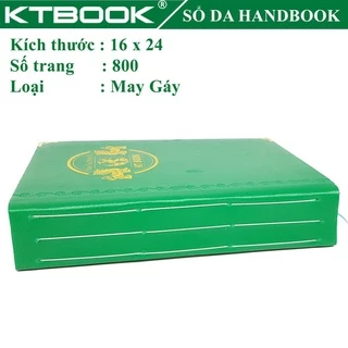 SỔ GHI CHÉP BÌA DA KTBOOK HANDBOOK CAO CẤP 800 trang có MAY GÁY size 16 x 24 cm ruột giấy in caro