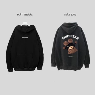 Áo Hoodie Có Khóa và Áo Hoodie trơn Mikenco MikeBear Gấu Ngược chất nỉ bông không xù siêu ấm, Áo Hoodie Unisex Nam Nữ