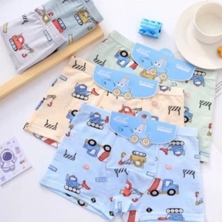 Set 2 Quần lót bé trai, quần chip bé trai thun cotton co dãn mềm mát