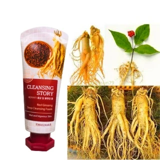 [Chính Hãng] WELCOS Sữa rửa mặt tinh chất nhân sâm Red Ginseng-120g giúp phục hồi da yếu ngăn ngừa mụn nhám và tàn nhang