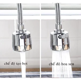 Đầu Vòi Tăng Áp Bồn Rửa Bát Inox Xoay 360 Nhiều Chế Độ Điều Chỉnh-19Cm