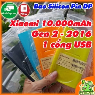 Bao Silicon Bọc Bảo Vệ Cho Pin DP Xiaomi 10000mAh Gen 2 2016 1 cổng USB Chính Hãng