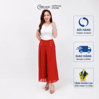 Quần giả váy trung niên nhiều màu sắc, kiểu dáng thời thượng, chất Chiffon bền đẹp Thương hiệu Thiều Hoa Y0379