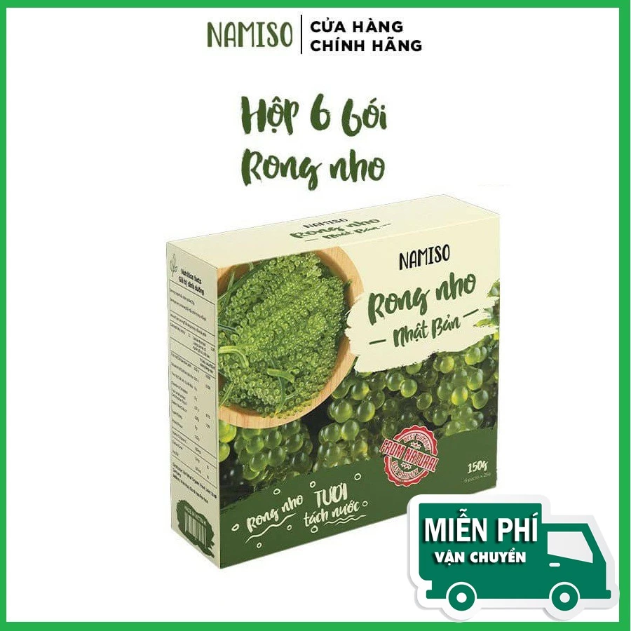 Rong nho Namiso Nhật Bản tươi tách nước hộp 6 gói 150g