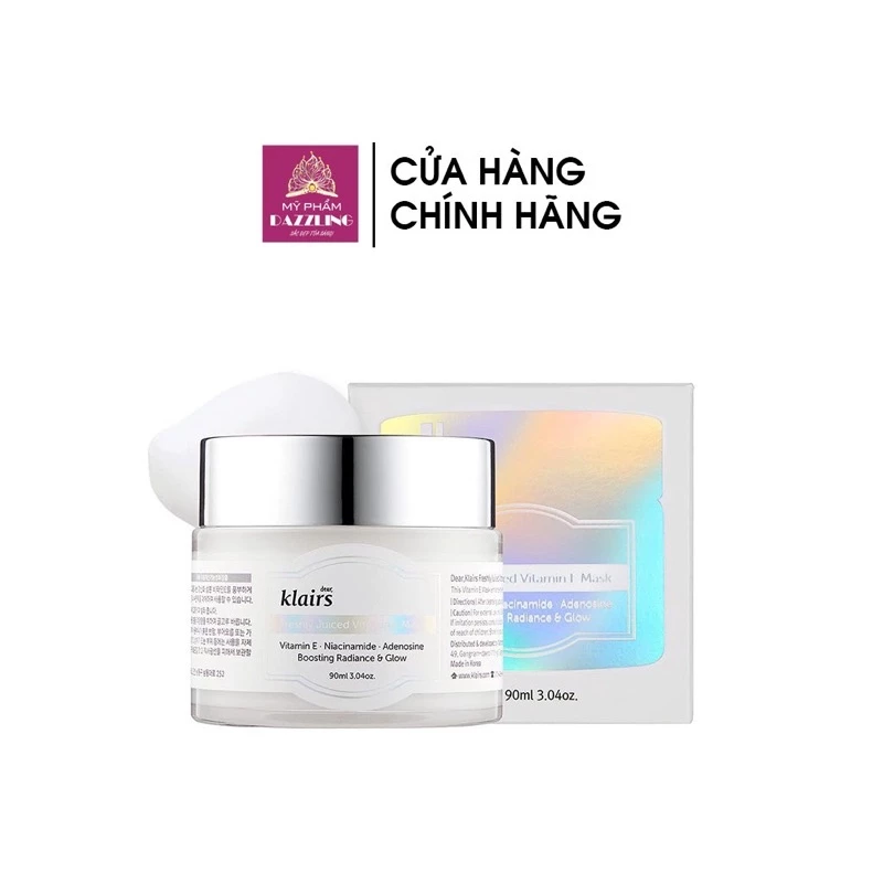 Mặt Nạ Ngủ Dưỡng Trắng Da Klairs Freshly Juiced Vitamin E Mask