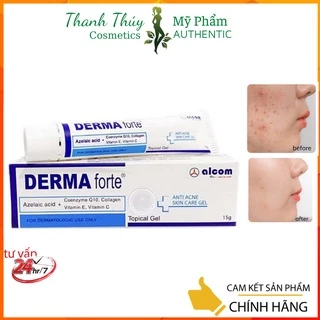 Derma Forte Gel 15g - Giảm Mụn Trứng Cá, Ngừa Thâm, Mờ Sẹo, Dưỡng Da