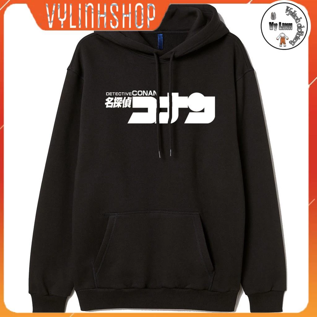 Hoodie Nam VYLINHSHOP Áo nỉ hoodie thám tử lừng danh Conan chất nỉ bông dày ấm mềm mịn dáng rộng thoải mái