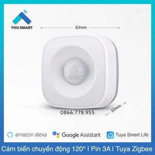 Cảm biến chuyển động PIR Zigbee dán tường Tuya SmartLife - Pin 3A