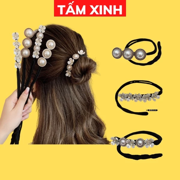 Thanh dây cuốn hỗ trợ búi tóc đơn giản và trang trí búi tóc đẹp dễ thương - THANH DÂY CUỐN HOA TẠO KIỂU