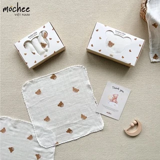 Set 6c khăn sữa sợi tre gấu mochee